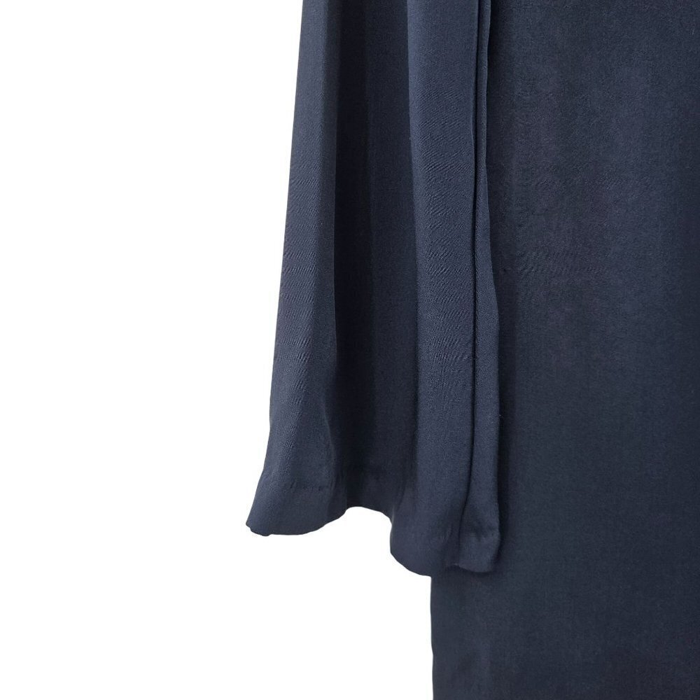 Elizabeth & James Blue Dress Silk Bell Sleeves Designer Revolve Womens Size 4 - Picture 4 of 8